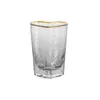 Wine Glasses 1 Pc 200ml 7oz Creative Lead Free Hammer Pattern Heart Shape Lovely Clear Glass Tumbler Cup With Gold Rim Cups For Lovers