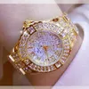 Orologi da donna Orologio da donna in oro con diamanti da polso da donna di marca di lusso con strass Bracciale da donna femminile Relogio Feminino 240202