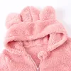 Simpatico orsetto di peluche pagliaccetti per bambina bambina tuta intera primavera autunno cerniera con cappuccio neonati pagliaccetto neonato abbigliamento strisciante 240127