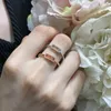 Cluster Rings Selling 925 Sterling Silver Inlaid Zircon Oval Mobile Diamond Ring Banquet Party Jewelry