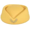 BERETE BERET HAT CAPS AIRLINE STEWADRESS HINTERTINTANTヴィンテージルイスユニフォームピルボックスティアドロップ