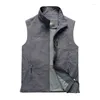 Herenvesten Heren casual vestjas Herenmode Werkkleding Winddicht Utility mouwloos vest