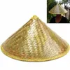 Berets Bamboo Weave Hat For Men Women Sun Shade Farmer Conical Adult Unisex Straw Chinese Traditional CoolieHat H9ED