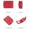Storage Bags Makeup Case Portable Faux Leather Lipstick Bag With Mirror Organizer For Women's Mini Travel Lip