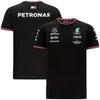 Nowy garnitur Mercedes AMG Team T-shirt Okoła szyi Summer Męs
