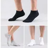 Meias masculinas 5 pares de algodão barco estilo preto branco cinza negócios homens sólido macio respirável confortável verão para masculino