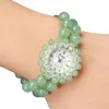 Armbandsur 2024 Ladies Nature Jade Wrist Armband Watch For Women Quartz Arm Wristwatch Girls Presentes Gifts