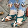 Klänningskor Kvinnor Sandaler 2024 Fashion Summer Round Toe Platform Wedge Roman Casual bekväm utomhus Kvinnlig strand plus storlek