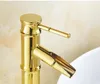 Bathroom Sink Faucets Luxury Gold Brass Deck Mount Waterfall Faucet Vanity Vessel Sinks Mixer Tap Cold And Water