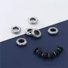 Loose Gemstones 925 Sterling Silver Vintage Distressed Crafts Wheel Beads 8mm Bracelet S925 Charm Space DIY Jewelry Making