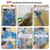 3 Colors Butterfly Bouquets Material Set With Light String DIY Handmade Wedding Dinner Party Birthday Decor Girlfriend Gift 240127