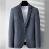 高品質のファッションオールインワンウールスーツジャケットカジュアルビジネススーツ若い人のためのスリムブレザーシングル胸240122