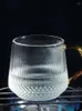 Tazze Tazza per acqua domestica in vetro borosilicato giapponese con motivo a martello Tazza per acqua fresca in stile foresta resistente al calore da uomo e