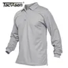 TACVASEN Verano Manga larga Rendimiento Secado rápido Polos Camisetas Camisa táctica para hombre Equipo de golf Camisas de trabajo Jersey Tops casuales 240123