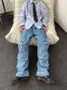 Y2K-Stil Multi-Pocket-Tooling-Cargo-Jeans für Herren, amerikanische Retro-Straße, Harajuku-Hose, gewaschene Wischhose, Jugendkleidung 240118