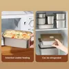 Storage Bottles Airtight Lid Food Container 304 Stainless Steel Refrigerator Box With Capacity Dishwasher For Vegetables