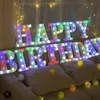 22CM tendone colorato LED lettera luce festa di compleanno casa Natale proposta di matrimonio San Valentino decorazione romantica luce 240124