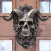 1 st Geit Schedel Deur Opknoping Hars Hel Demon Schedel Decoratie Hanger Deurklopper Gothic Deurklopper Woondecoratie 240130