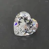 Loose Gemstones 8mm To 12mm Sizes Heart Cut Cubic Zirconia 6A Quality White CZ Diamond