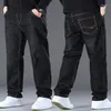 Heren Jeans Plus Size 48 50 Heren Denim 300KG Casual Mode Zakelijke Broek Elastisch Los Recht Lang Dropship Groot 5XL 6XL 7XL