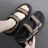 Sandalen 2024 Sommer Plus Größe Rutschfeste Gummi Wandern Klettern Leder Hausschuhe Outdoor Weibliche Trekking Wasser Strand Gladiator