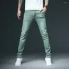 Men's Jeans Design Clothing White Skinny Men Cotton Blue Slim Streetwear Classic Solid Color Denim Trousers Male 28-38