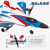 SG-F22 4K RC Airplane 3D Stunt Plane Model 2.4G Remote Control Fighter Glider Glider Electric RC Aircraft Toys for Children Adults 240130