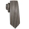 Fashion Designer Gold Striped Men Tie Brooches Silk Handkerchief Set Neck for Groom Gift Business Barry.wang 240202