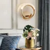 Wall Lamps Modern LED Indoor Lamp Circle Crystal Decoration Luxury Round Ring El Room Bedroom Bathroom Mounted Bedside Light Home