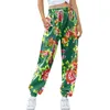 Frauenhose 80er Jahre Y2K Hip Hop Blume gedruckte Männer Frauen 2024 Mode Casual Rock Wide Fuß Baggy Hosen Streetwear Frauen