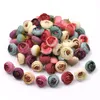 Decorative Flowers 30pcs 3-4cm Mini Rose Bud Artificial Scrapbooking Silk Flower Heads For Wedding Decoration DIY Wreath Gift Craft Fake