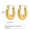 LETAPI – boucles d'oreilles géométriques Chic pour femmes, couleur or, en acier inoxydable 316L, bijoux cadeaux de mariage, 2024