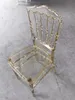 Resina plástica transparente âmbar transparente claro napoleão cadeiras para aluguel de casamento cristal napoleon cadeira resina ouro casamento e cadeira de jantar 485