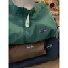 Autumn Windproof Jacket Men Vintage Baggy Coat Fashion Korean Streetwear Zip Up Outerwear Clothing Tops Male 240130