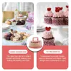 Ta ut containrar Cake Carrier Holder med Lid Cupcake Storage Container Dessert Packaging Box Handle Kitchen redskap ()