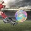 Голографический светоотражающий футбольный мяч, размер 45, светящийся в темноте футбольный мяч, подарки с надувным насосом, отличная эластичность, спортивные товары 240131