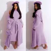 Robes de travail Femmes Flanelle Lounge Maxi Robe Et Revers Long Cardigan Ouvert Avec Ceinture Manches Trench 2024 Hiver Sweatsuit Deux 2 Pièces Ensemble