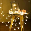 Cordes 1M 2M LED Star String Lights Fée Noël Décoration de mariage AA Batterie Fonctionner Twinkle extérieur