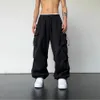 Streetwear Spring Summer Cargo Pants Mężczyźni Multi-Papoślicz Harajuku Casual Męs