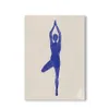 Blue Lotus Inhale Exhale Girl Body Prints Wall Art Canvas Posters Yoga Pose Free Life Home Pictures Painting Room Decoration 240122