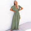 Zwangerschapsjurk Zomer Strandjurk Vrouwen Zwangere V-hals Effen Ruches Sexy Jurk Pography Props Borstvoeding Vestidos 240129