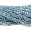 Loose Gemstones Veemake Natural Aquamarine Irregular Cube Faceted Small Beads Real Genuine Jewelry Blue Green 07935