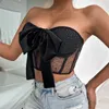 Soutien-gorge Ensembles Sexy Punk Sequin Débardeur Femmes Court Corset Stage Party Shaper Dames Crop Tops Blusas Camis Chemise Femme Vêtements