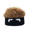 Berets Boné de Beisebol Homens Mulheres Beanie Peruca Chapéu Divertido Cabelo Curto Caps Respirável Macio para Festa Toupee Chapéus Ao Ar Livre