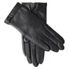 Gants en cuir véritable femme hiver thermique doublé en peluche épaissir conduite en peau de mouton papillon noeuds gants en cuir femmes L207 240201