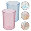 Tasses 6 pièces Transparent Couple dents brossage tasse verres à boire tasses bain de bouche réutilisable eau voyage gobelet amoureux salle de bain