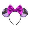 Haarschmuck Halloween Bogen Stirnband Pailletten Maus Ohr Stirnbänder Für Mädchen Bowknot Hoop Bögen Dekor Mode Ohren Haarband Dropship