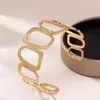 Bracelet Bracelet Cercle Creux Femmes Filles Cadeaux Or Argent Plaqué Mode Bijoux Cadeau De Fête 2024 Style