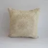 Capas de travesseiro mão-tecido fio floral borlas quadrado algodão fronha capa decoração para sofá cadeira 45/45cm