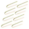 Jewelry Pouches 80 Pcs Mini Bamboo Disposable Bread Tongs 4 Inch Toast Cooking Food Serving Clips